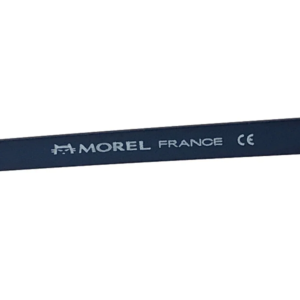 Lightec by Morel Eyeglasses Frames 30015L BG08 Black Blue Rectangle 53-19-140